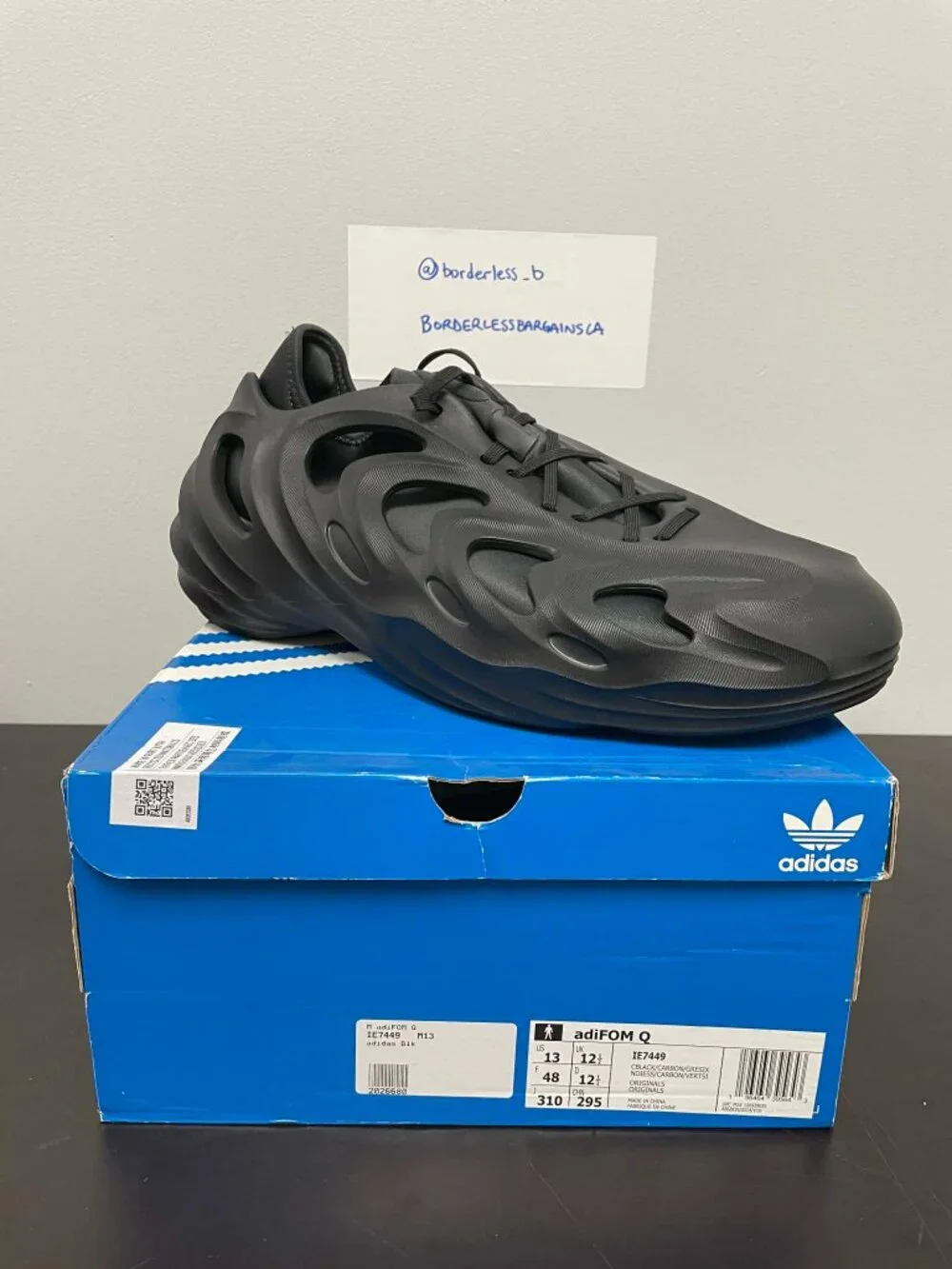 adidas adiFOM Q Black Carbon (IE7449) - Size Men's US 13 - Damaged Box